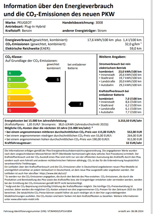 Foto 1 - PEUGEOT 3008 Plug-In Hybrid 225 e-EAT8 Allure Pack, Platinium Grau Metallic