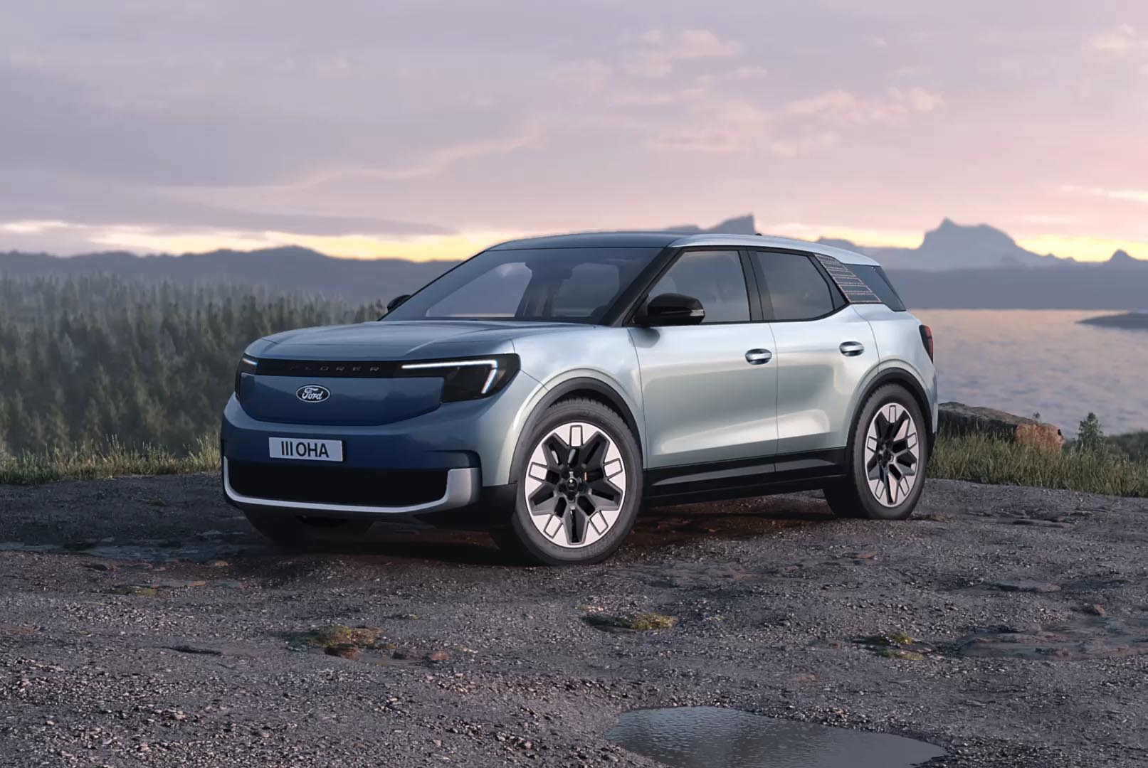 Gier ist der Ford Explorer in einer hellen Farbe zu sehen.