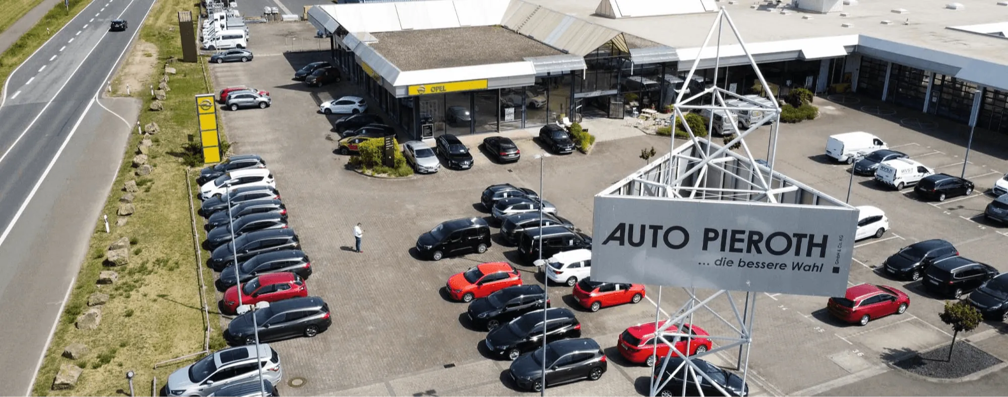 Luftaufnahme vom Standort Bingen